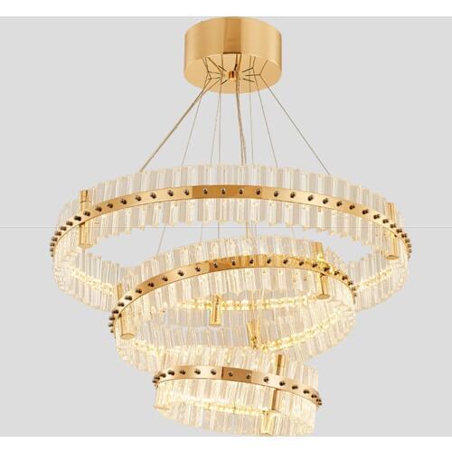 3 RINGS post Modern Crystal Chandeliers lights Villa Club Classical Creative Chandeliers lamsps Living Room Restaurant lighting