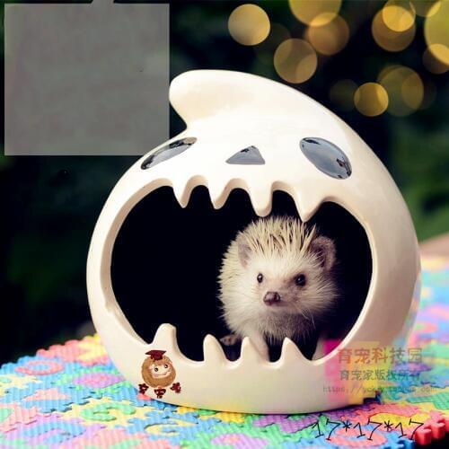 Mini hedgehog porcelain nest, ceramic hamster squirrel, ghost Golden Bear, chinchilla nest