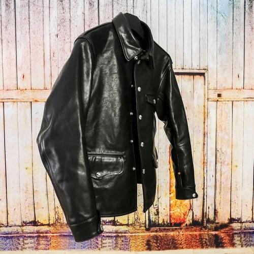 2021 Black Japan Casual Style Genuine Leather Jacket Men Plus Size 3XL Real Natural Horsehide Autumn Slim Fit Short Coat