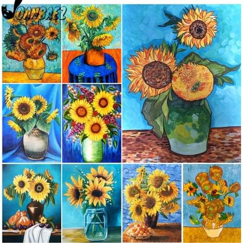 Sunflower Diamond Painting Flower Mosaic Kit 5Ddiy Oil Painting Cross Stitch Embroidery Hand Mosaic Gift Design Home Decoration
