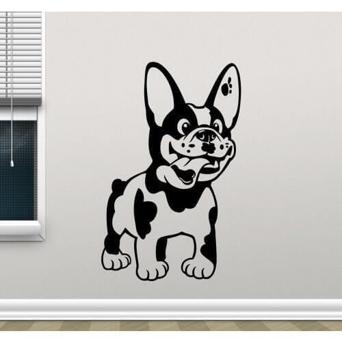 French Bulldog Wall Sticker Dog Vinyl Sticker Pets Puppy Wall Art Animal Design Pet Shop Wall Decoration L698
