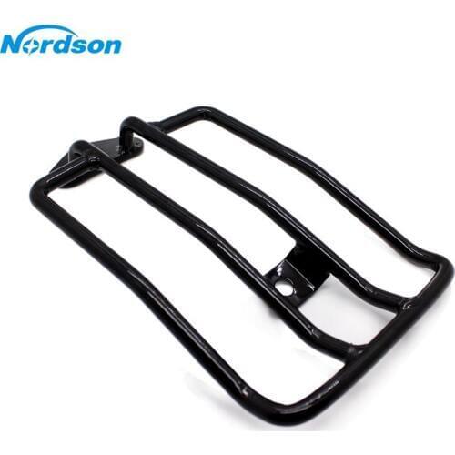 Nordson Black Motorcycle Solo Seat Luggage Support Shelf Rack for Harley XL Sportsters Iron 48 883 XL1200 2004-2018 2015-2017