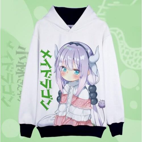 New Miss Kobayashis Dragon Maid Hoodie Jacket Coat Anime Tohru Cosplay Hooded Sweatshirts