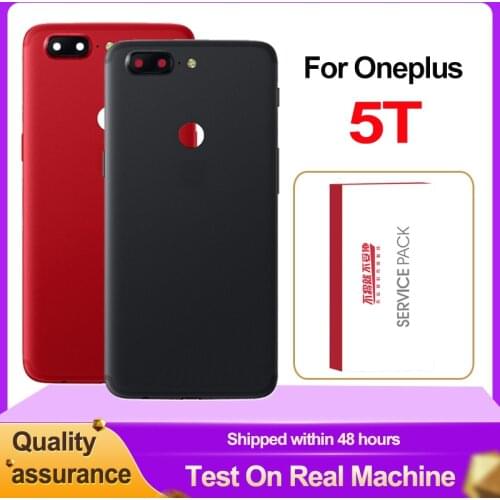 Original Back Housing For Oneplus 5T Back Cover Battery Glass With Camera Lens For Oneplus 5T Rear Cover Replacement With Logo