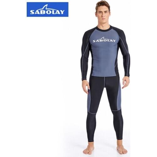 L-5XL Plus Size Rashguard Surf Swim Shirt Men Long Sleeve Swimsuit Swimwear Rash Guard Quick Dry Diving Suit Man Sails Clothes