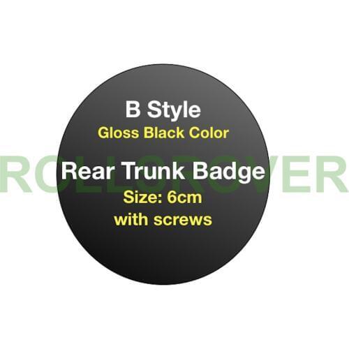 ROLLSROVER 6cm Gloss Black Rear Trunk Lid Tailgate Door Emblem Badge For Mercedes Benz Car Styling B Logo With Screws