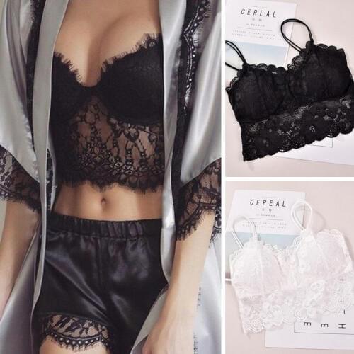 Sexy Womens Bra Lace Vest Crochet Tank Tops Strapless Bralette Bra Cami Crop Top