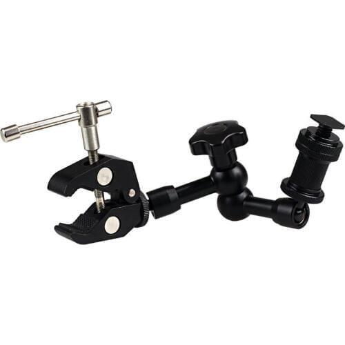 Articulating 7" Magic Arm with Super Clamp for LED light LCD monitor DLSR camera