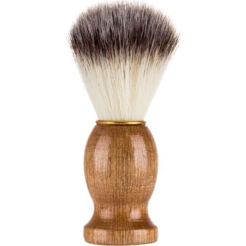 Men Shaving Brush with Wooden Handle Nylon Hair Face Cleaning Beard Cleaner Tool