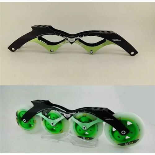 Style Inline Speed Frame for Powerslide Core 4th Alloy CNC Skating Base, 4X110mm 4X100mm For 165mm to 195mm Boot