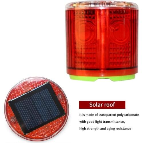 Universal Solar Warning Light Strobe Signal Security System Flash Warning Light LED Alarm Lamp Car Anti-theft Brake Warning