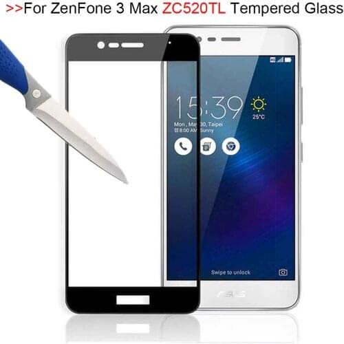 9H Tempered Glass For ASUS Zenfone 3 Max ZC520TL Full Cover Screen Protector For ZC520TL Coverage Protective Film Glass