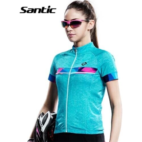 Santic Cycling Jersey Women Short Sleeve Ropa Ciclismo Mountain Road Bike Jersey Quick Dry Bicycle Jersey ropa de ciclismo