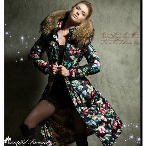 Women Down Jacket Brand 2015 Winter Jacket Women Down Parka Large raccoon fur down coat Downs Jackets Overcoat Outwear thick 1