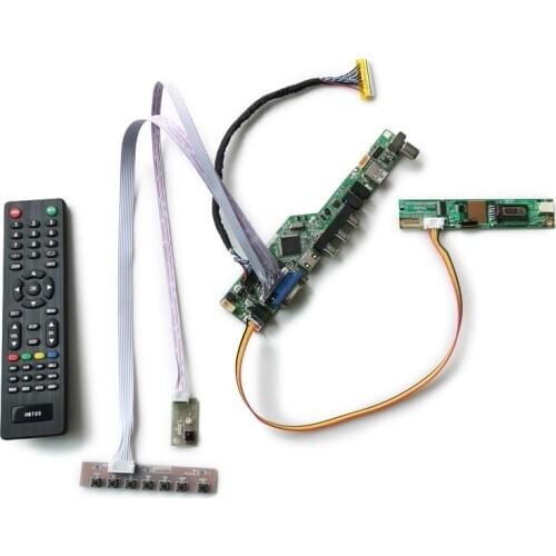 1CCFL LCD display controller board For TX38D81VC1CAA/TX38D81VC1CAB/TX38D81VC1CAD screen 1024*768 LVDS 30-Pin kit VGA+AV+USB