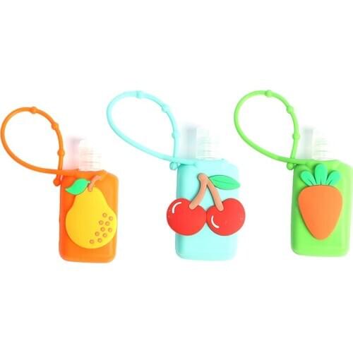 1PC Portable Hand Sanitizer Squeeze Bottle Silicone Refillable Bottles With Hook Travel Sanitizer Container Squeeze Sub-bottle