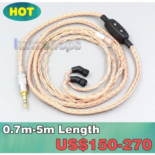 2.5mm 3.5mm XLR Balanced 16 Core 99% 7N OCC Earphone Cable For AKR03 Roxxane JH Audio JH24 Layla Angie LN006726