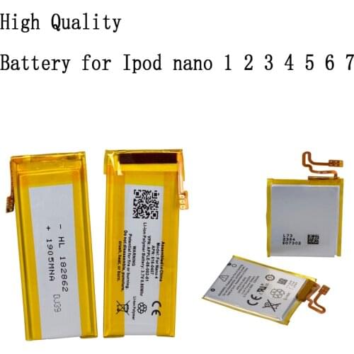 2020 Brand New 3.7V Li-ion Battery Replacement For Ipod Nano 1/2/3/4/5/6/7 MP3 Li-Polymer Rechargeable Internal Battery