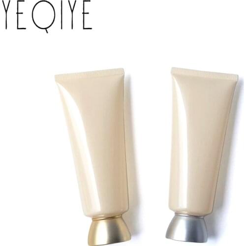 【30PCS】100g Beige Plastic Soft Tubes Empty Cosmetic Cream Emulsion Lotion Packaging Containers Shampoo Facial Cleanser Tube