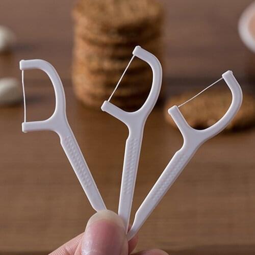 50Pcs Portable Automatic Toothpicks Holder Container Floss Stick Dispenser