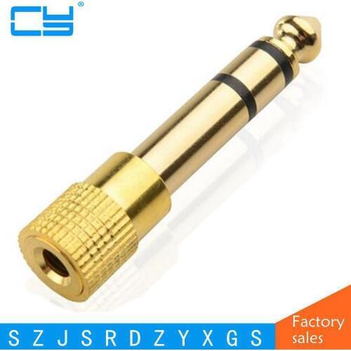 6.35-mm Stereo Plug to 3.5mm Stereo Jack Adaptor, Gold Plated