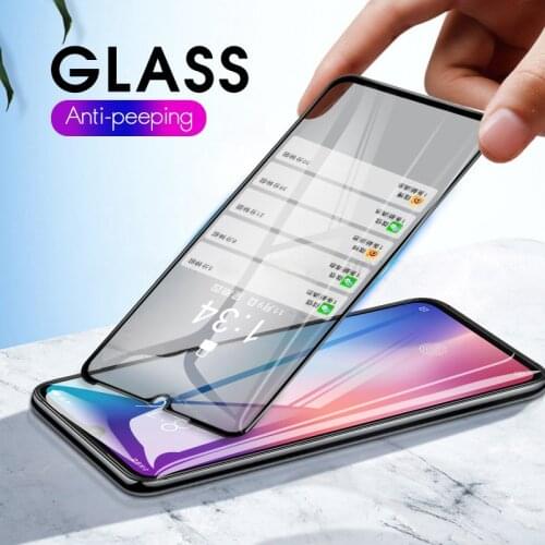 Anti Spy Glare Peeping 9H Tempered Glass Film For Xiaomi Redmi 8 8A 9 Prime 9i 9A 9C 10X 4G 5G Full Privacy Screen Protector