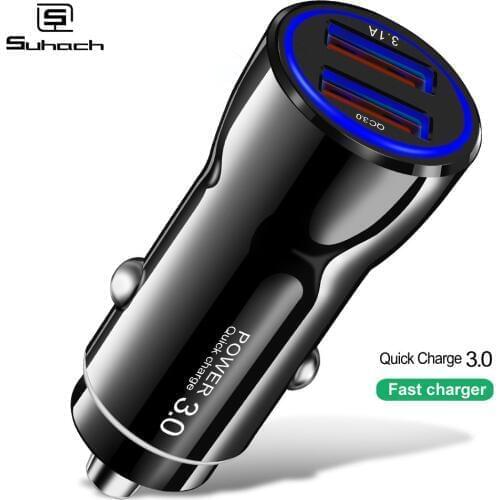Suhach USB Car Charger Quick Charge 3.0 Car Phone Charger for Xiaomi mi Samsung iPhone QC3.0 QC Fast Mobile Car Charging