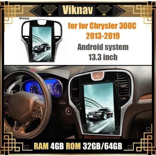 Vertical screen car multimedia player for Chrysler 300C 2013 2014 2015 2016 2017 2018 2019 stereo radio DVD player android