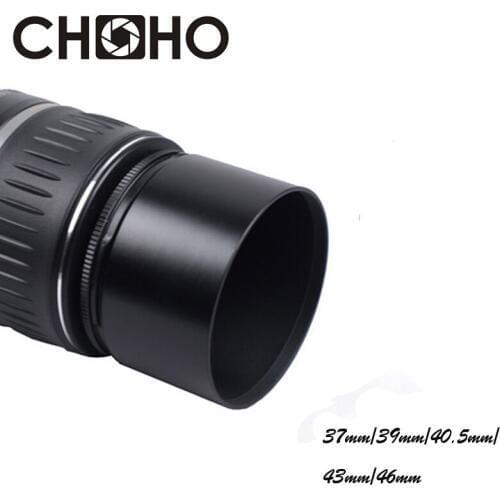 Camera Lens Hood Metal Tele Telephoto 37mm 39mm 40.5mm 43mm 46mm Screw-in Tubular For Canon Nikon Sony Leica Olympus Pentax