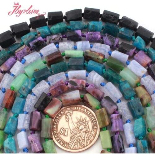 6x9mm Column Tube Faceted Apatite Charoite Natural Stone Spacers Loose Beads For Women DIY Necklace Bracelet Jewelry Making 15"