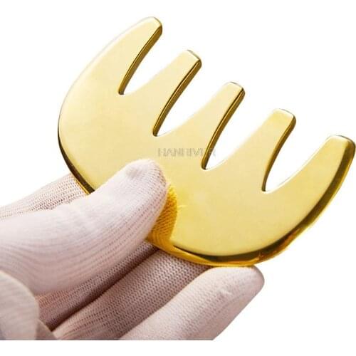 Pure copper tiger span M comb brass scrapping plate regimen beauty meridian dredging grinding head sha brass comb