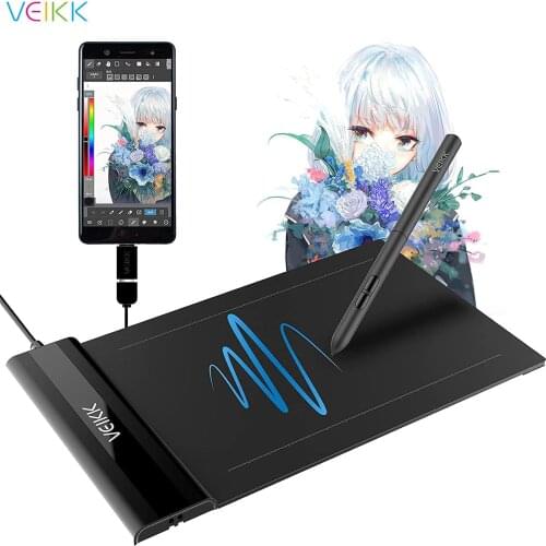 VEIKK S640 V2 6 x 4 Inches 8192 Level Battery-Free Pen Support Android Windows Mac Digital Graphic Tablet for Drawing & Game OSU