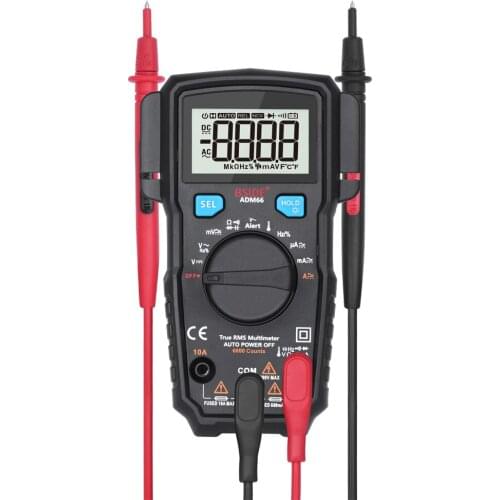 BSIDE Mini True RMS LCD Digital Multimeter DC/AC Voltmeter Ammeter Voltage Current Meter Capacitance Resistance Diode Tester