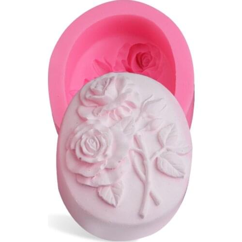 Two Rose Flower Craft Art Silicone Soap Molds Craft Molds Handmade Soap Molds DIY Fondant Chocolate Baking Cake Decorating Tools