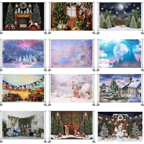 Girls Fairy Cake Smash Backdrop Newborn Baby Portrait Christmas Photography Background 1st Birthday Party Decoration Banner