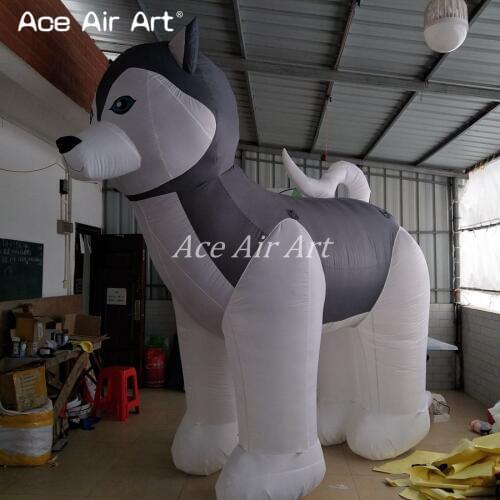 Giant oxford inflatable husky dog mascot for advertising made by Ace Air Art