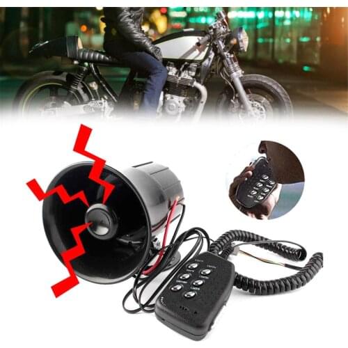 Hot 100W 6 Sound Tone Loud Horn Motorcycle Car Truck Vehicle Speaker Warning Alarm Siren Police Fire Ambulance Horn Loudspeaker