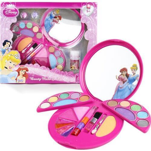 Beauty & Fashion Toys 2019 new Disney Kids Makeup Set Safety Eye Shadow Princess Cosmetics Box House Girls Toys