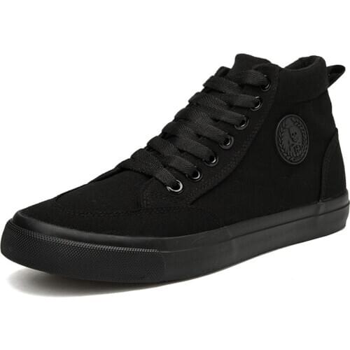 New Shoes Men Spring Autumn Lace-up High Top Style Men Vulcanize Shoes Fashion Flats Youth Men Canvas Shoes Sneakers