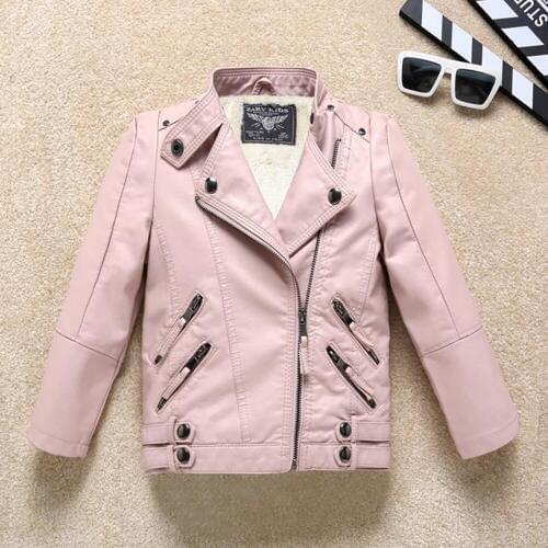 Hot selling new Pu leather jacket for girls and boys Childrens jacket loose good quality children coats kids autumn winter tops