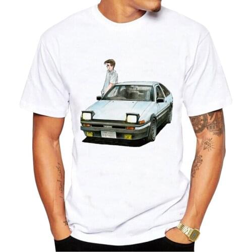 Anime New MenInitial D T Shirt Fashion Print Tshirt Summer Mens Novelty Cotton Short Sleeve T-shirt Men
