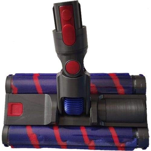 Double-Roller Floor Brush Head for Dyson V7 V8 V10 V11 Electric Motorized Fluffy Roller Brush Vacuum Cleaner Accessories Replace