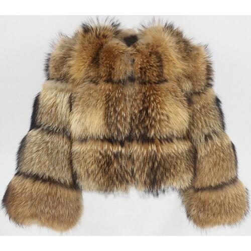 OFTBUY 2020 New Winter Jacket Women Big Fluffy Real Fur Coat Natural Raccoon Fur Thick Warm Outerwear Streetwear Removable Vest