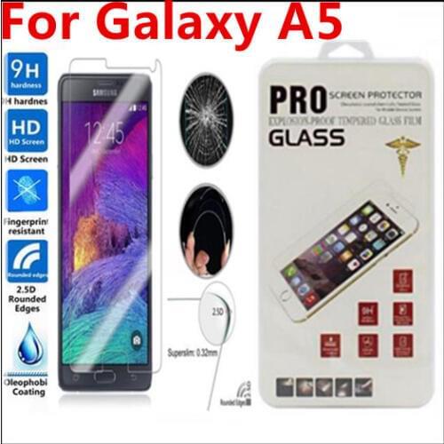 Wholesale 100pcs/lot 0.3mm 2.5D Explosion-proof Tempered Glass Screen Protector Front Film For Samsung Galaxy A5 A5000