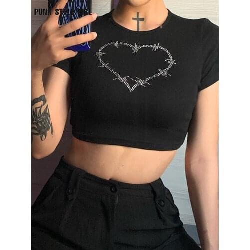 Женские майки PUNK STYLE GIRL China At AliExpress