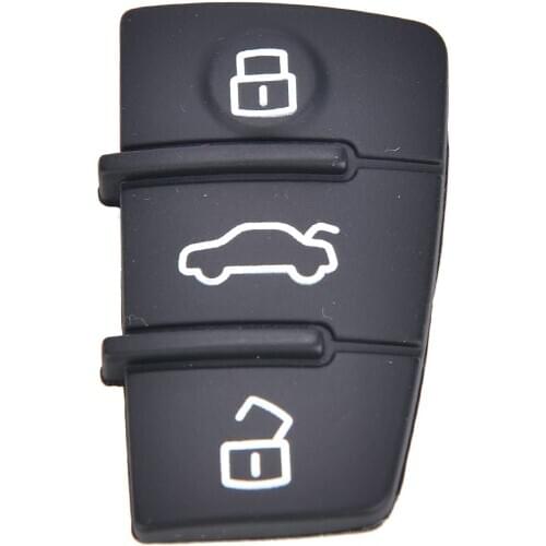 Repair 1 pcs Remote Key FOB 3 Button Rubber Pad Replacement Fits for Audi A3 A4 A6 TT Q7