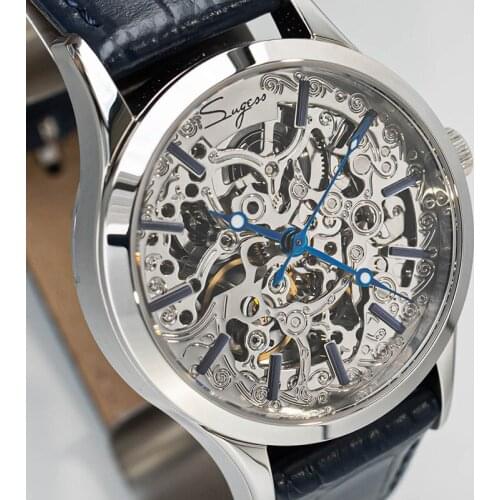 SEAKOSS Luxury Skeleton Diamond Women Mechanical Watches ST16 Seagull Automatic Movement Sapphire Ladies Wrist Watch Fashion