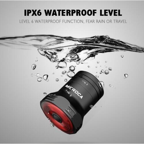 Control USB Charge LED Lantern Bicycle Rear Lamp Braking Light Burglary Rechargable Flashlight Cycling Lights for MTB Seatpost