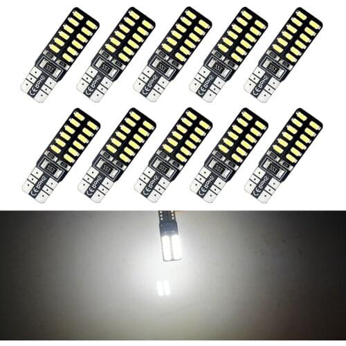 T10 LED 194 W5W WY5W 24 CANBUS 3014SMD ERROR FREE Car License Plate Side Clearance Dome Reading Wedge Light Reading Dome Bulbs