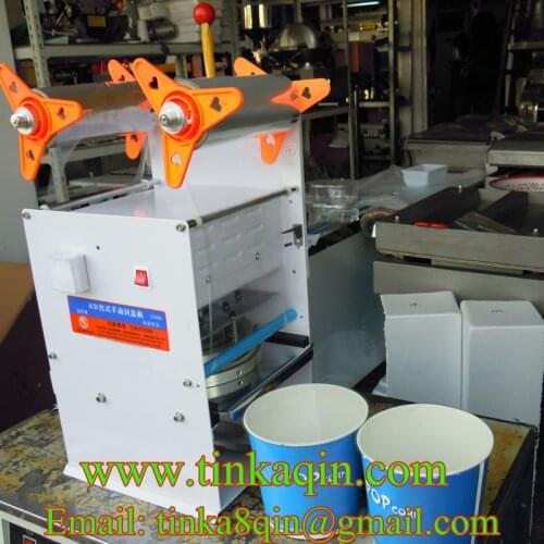 FGJ-Y1-1 semi-automatic capping machine Milk tea sealing machine Jelly sealing machine plastic box tray cup Sealer Packing Machi